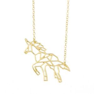 Trendy Jewels Geo Geometric Unicorn Necklace